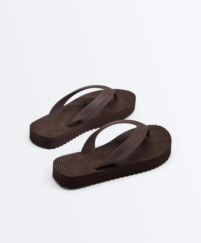 Textured Platform Beach Sandals Textured Platform Beach Sandals