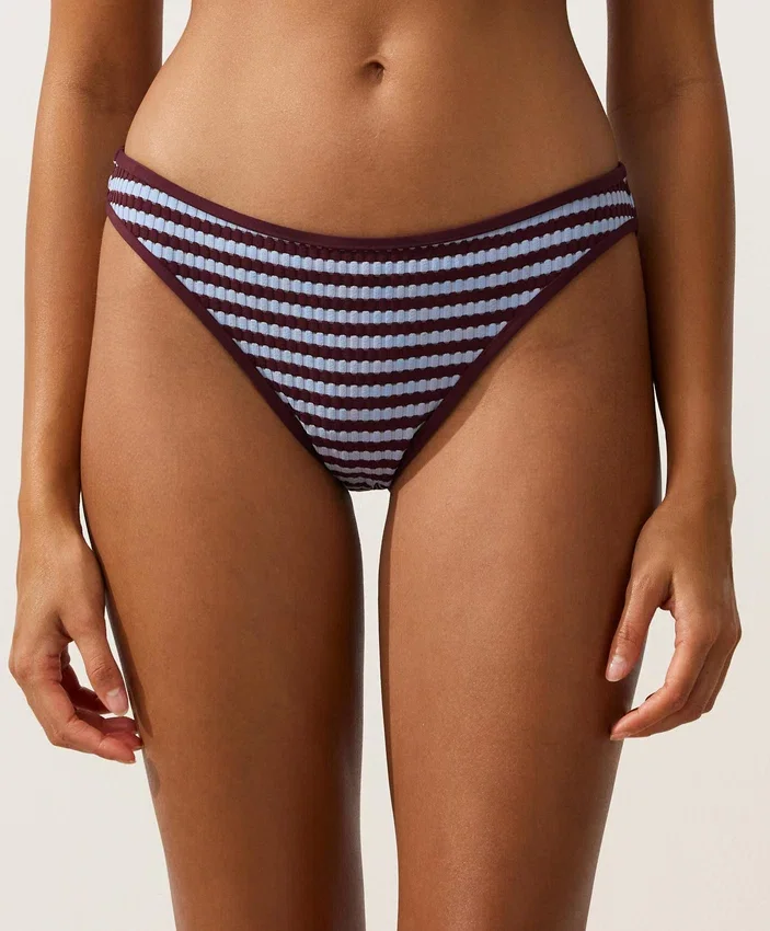 Textured Stripe Classic Bikini Briefs Textured Stripe Classic Bikini Briefs