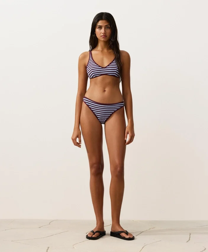 Textured Stripe Classic Bikini Briefs Textured Stripe Classic Bikini Briefs