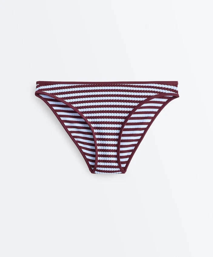 Textured Stripe Classic Bikini Briefs Textured Stripe Classic Bikini Briefs