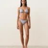 Textured Stripe Medium-Coverage Bikini Briefs with Ties Textured Stripe Medium-Coverage Bikini Briefs with Ties