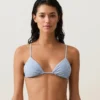 Textured Stripe Triangle Bikini Textured Stripe Triangle Bikini