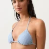 Textured Stripe Triangle Bikini Textured Stripe Triangle Bikini