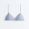 Textured Stripe Triangle Bikini Textured Stripe Triangle Bikini