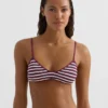 Textured Stripe Triangle Bikini Top Textured Stripe Triangle Bikini Top