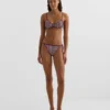 Textured Stripe Medium-Coverage Bikini Briefs with Ties Textured Stripe Medium-Coverage Bikini Briefs with Ties