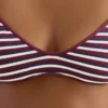 Textured Stripe Triangle Bikini Top Textured Stripe Triangle Bikini Top