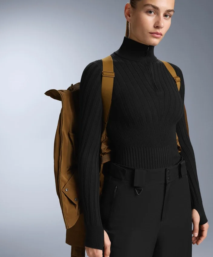 Thermal Base Layer Rib Knit T-Shirt with Peak Thermal Base Layer Rib Knit T-Shirt with Peak