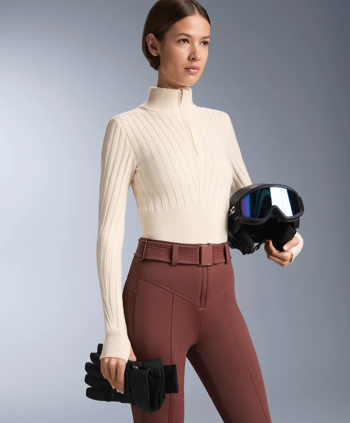 Thermal Base Layer Rib Knit T-Shirt with Peak Thermal Base Layer Rib Knit T-Shirt with Peak