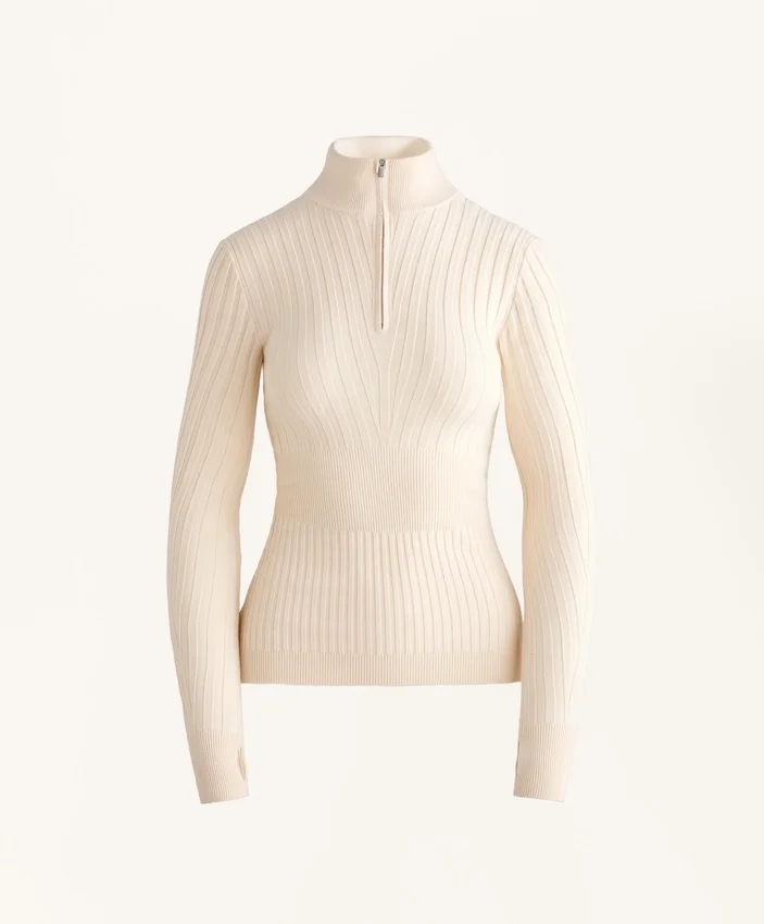 Thermal Base Layer Rib Knit T-Shirt with Peak Thermal Base Layer Rib Knit T-Shirt with Peak