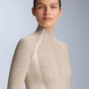 Thermal Base Layer T-Shirt with Contrast Rib Knit