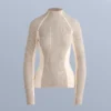 Thermal Base Layer T-Shirt with Contrast Rib Knit