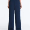 Twill Straight-Leg Trousers with Side Tape