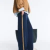 Twill Straight-Leg Trousers with Side Tape