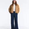 Twill Straight-Leg Trousers with Side Tape