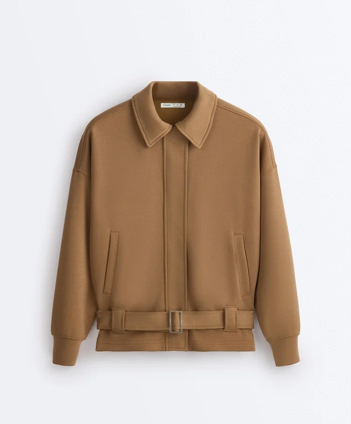 Twill Utility Jacket with Belt Twill Utility Jacket with Belt