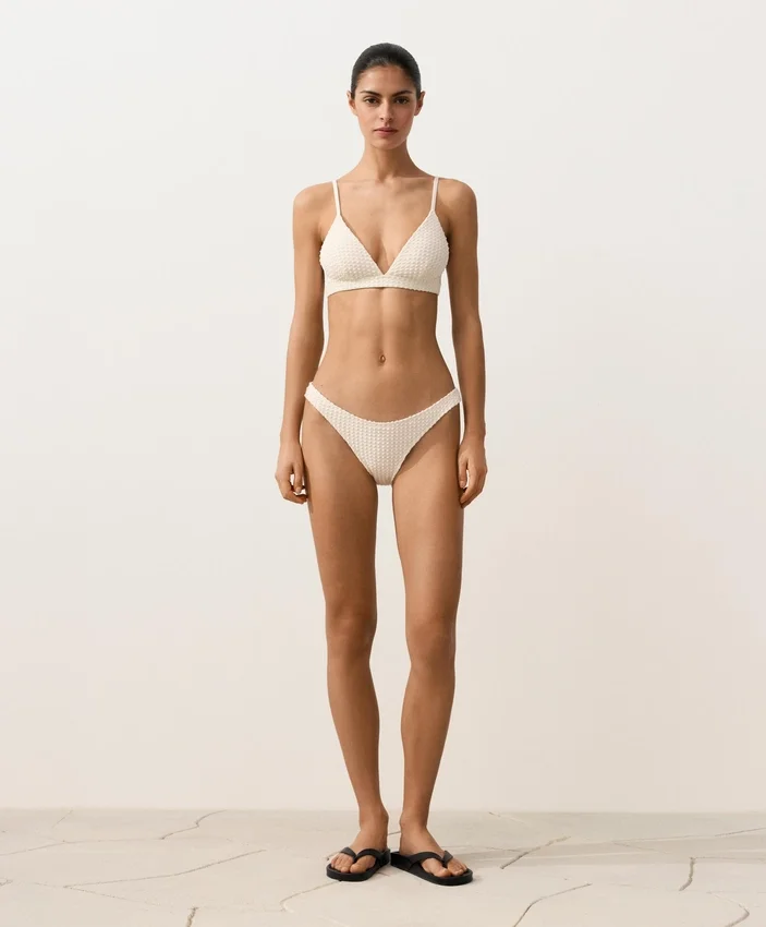 U-Cut Bubble-Texture Crochet Medium-Coverage Bikini Briefs U-Cut Bubble-Texture Crochet Medium-Coverage Bikini Briefs