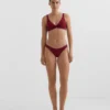 U-Cut Mini Check Jacquard Brazilian Bikini Briefs