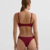 U-Cut Mini Check Jacquard Brazilian Bikini Briefs