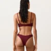 U-Cut Mini Check Jacquard Brazilian Bikini Briefs