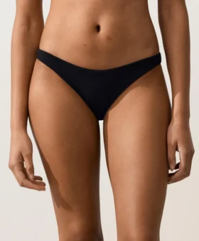 U-Cut Piqué Medium-Coverage Bikini Bottoms