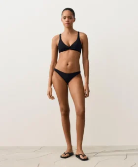 U-Cut Piqué Medium-Coverage Bikini Bottoms