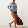 U-Cut Piqué Medium-Coverage Bikini Bottoms