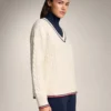 V-Neck Mini Cable Knit Jumper V-Neck Mini Cable Knit Jumper