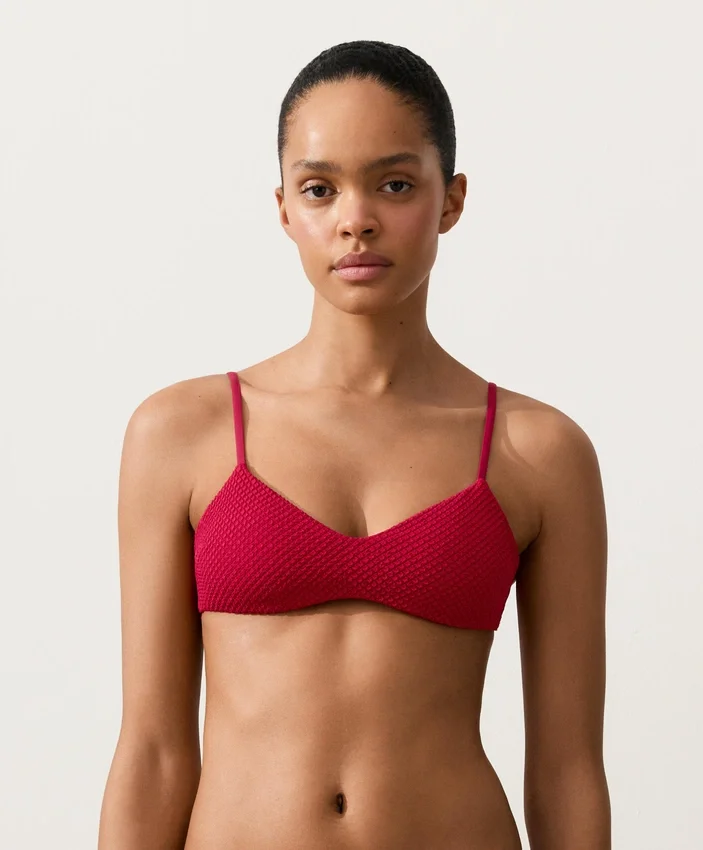 Waffle Texture Bikini Top Waffle Texture Bikini Top