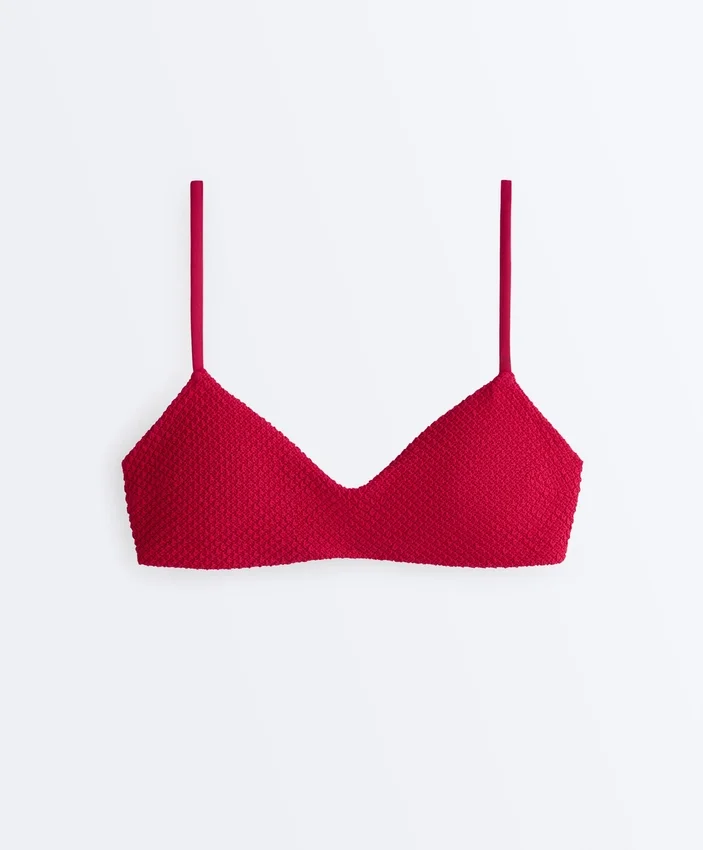 Waffle Texture Bikini Top Waffle Texture Bikini Top