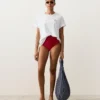 Waffle Textured High-Waisted Bikini Briefs Waffle Textured High-Waisted Bikini Briefs