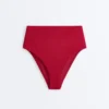 Waffle Textured High-Waisted Bikini Briefs Waffle Textured High-Waisted Bikini Briefs