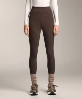 Warm High-Rise Ankle-Length Leggings with Pockets 70 Cm