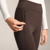 Warm High-Rise Ankle-Length Leggings with Pockets 70 Cm Warm High-Rise Ankle-Length Leggings with Pockets 70 Cm