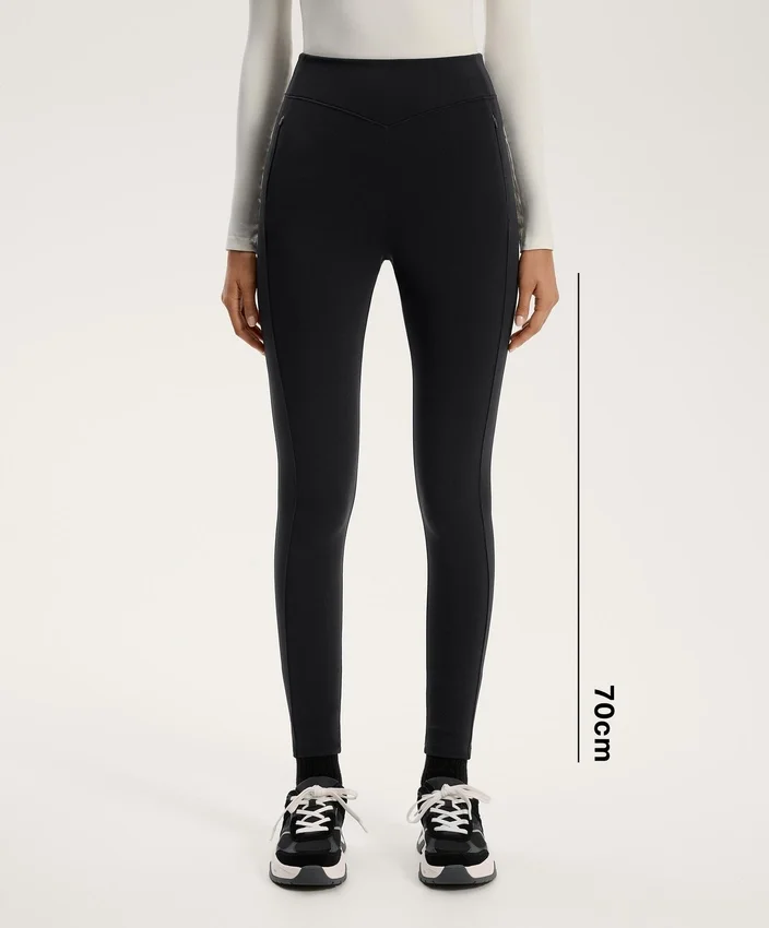 Warm High-Rise Ankle-Length Leggings with Pockets 70 Cm Warm High-Rise Ankle-Length Leggings with Pockets 70 Cm