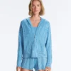 Washed Cable Knit Hooded Jacket Washed Cable Knit Hooded Jacket