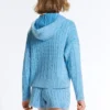 Washed Cable Knit Hooded Jacket Washed Cable Knit Hooded Jacket