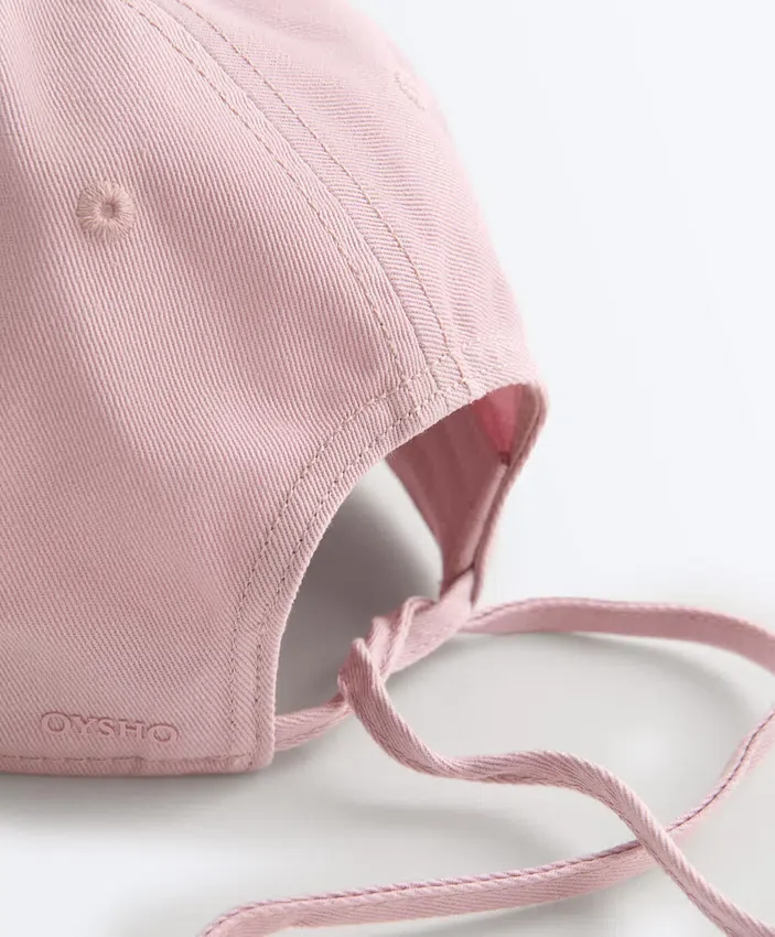 Washed-Effect 100% Cotton Cap with Tie Washed-Effect 100% Cotton Cap with Tie