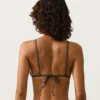 Washed Effect Jacquard Triangle Bikini