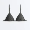 Washed Effect Jacquard Triangle Bikini