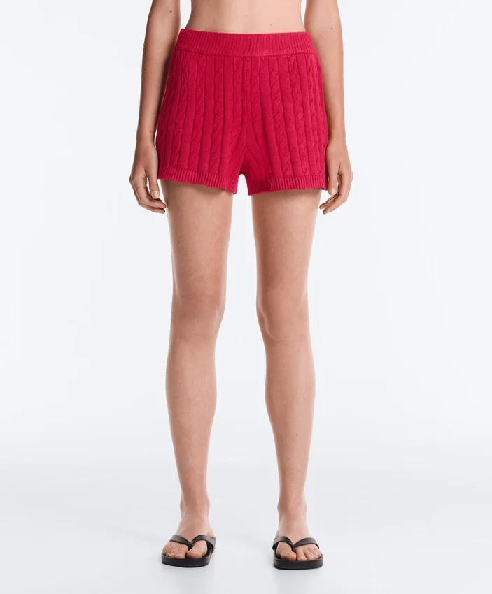 Washed Knit Cable Shorts Washed Knit Cable Shorts