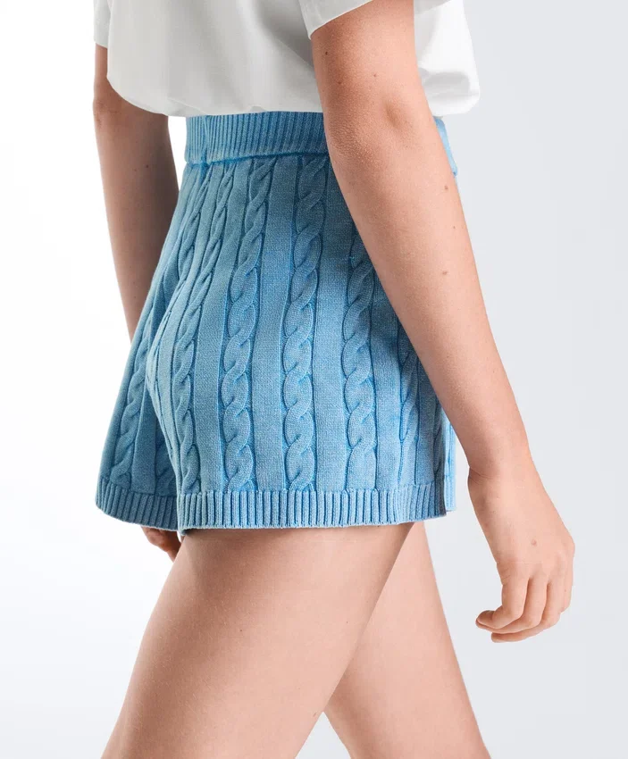 Washed Knit Cable Shorts Washed Knit Cable Shorts