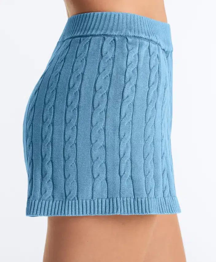 Washed Knit Cable Shorts Washed Knit Cable Shorts