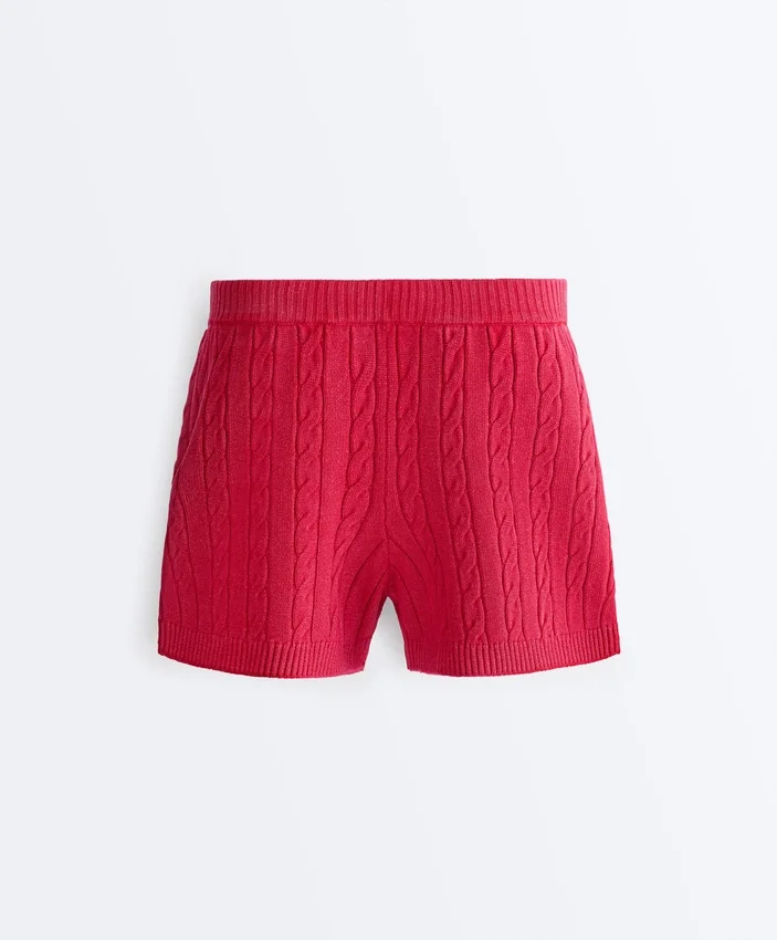 Washed Knit Cable Shorts Washed Knit Cable Shorts
