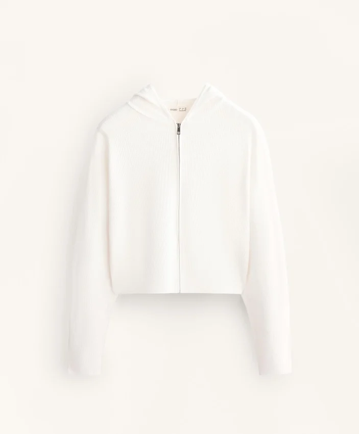 Washed Knit Hooded Jacket Washed Knit Hooded Jacket
