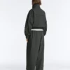 Water-Repellent Checked Nylon Track Jacket