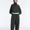 Water-Repellent Checked Nylon Track Jacket