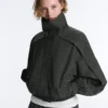 Water-Repellent Checked Nylon Track Jacket