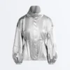 Water-Repellent Jacket with Metallic Effect