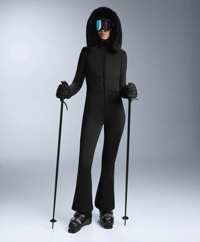 Water-Resistant Fitted Stretch Ski Jumpsuit Water-Resistant Fitted Stretch Ski Jumpsuit